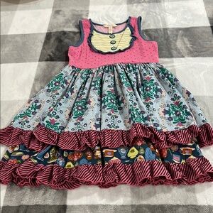 Matilda Jane Dress with Floral and Striped Patterns
